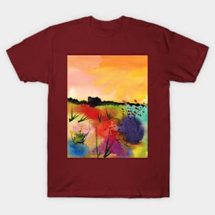 Celebrating Spring with a Flower Rock Painting T-Shirt